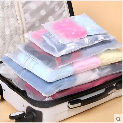 5 Teile/satz Frauen Männer Reise Gepäck Verpackung Cube Organizer Taschen PVC Wasserdichte Kosmetik Tasche