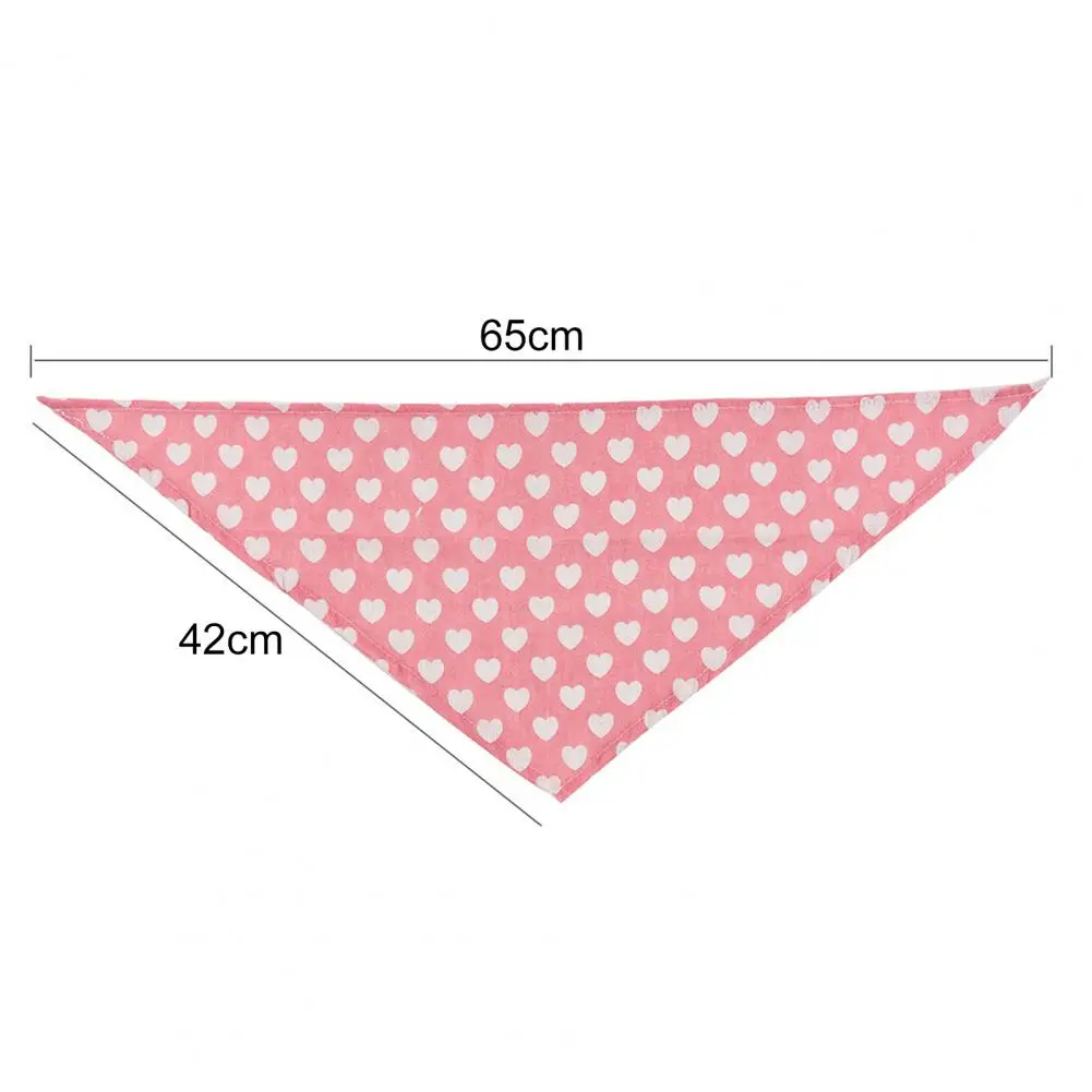 Pet Saliva Towel Soft Love Heart Pattern Breathable Cat Dog Scarf Pet Saliva Towel Dog Bandanas Stain Resistant