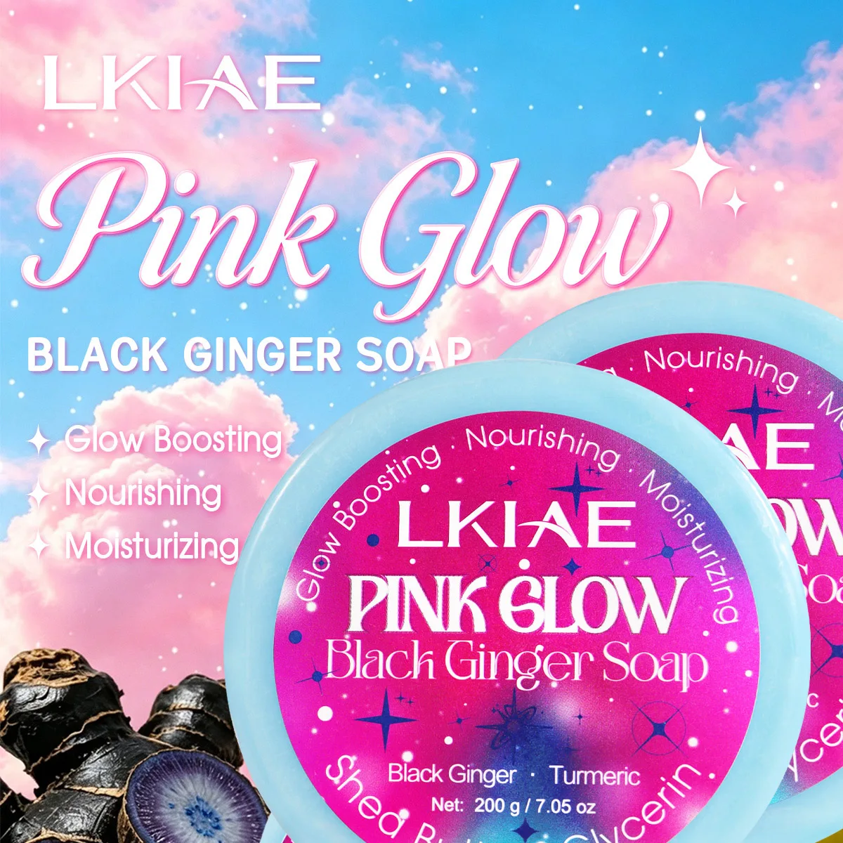 lkiae-pink-glow-black-ginger-soap-antioxidant-brightening-nourishing-moisturizing-with-natural-turmeric-shea-buter-200g