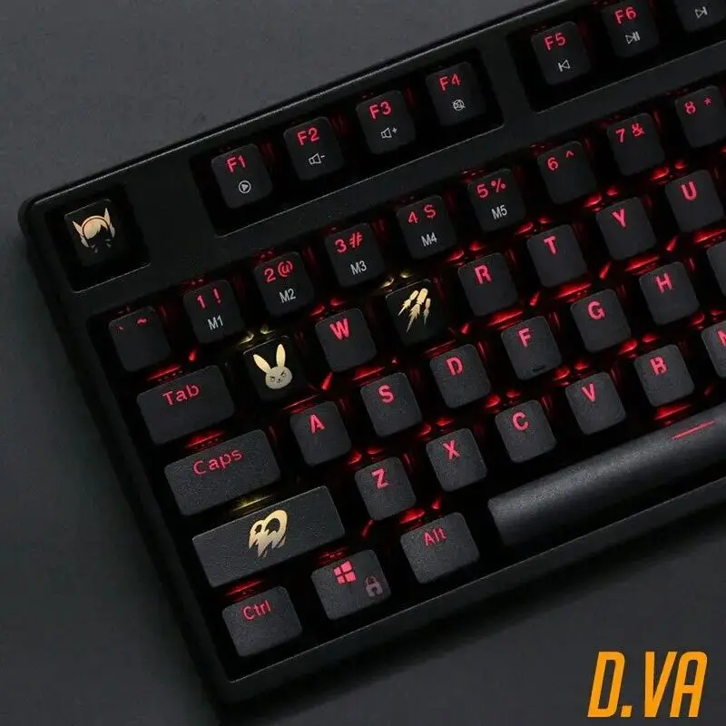 ABS gravado Backlight Caps, OW Keycap, Teclado Mecânico Gamer, 4 pcs por conjunto