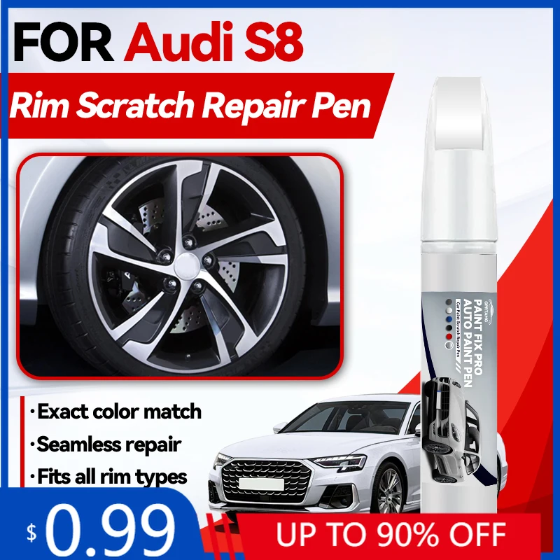 

Wheel Hub Touch Up Paint Pen For Exclusive Use Car Paint Repair Pen For 1994-2023 AUDI S8 Paint Scratch Repair Accessories Gray