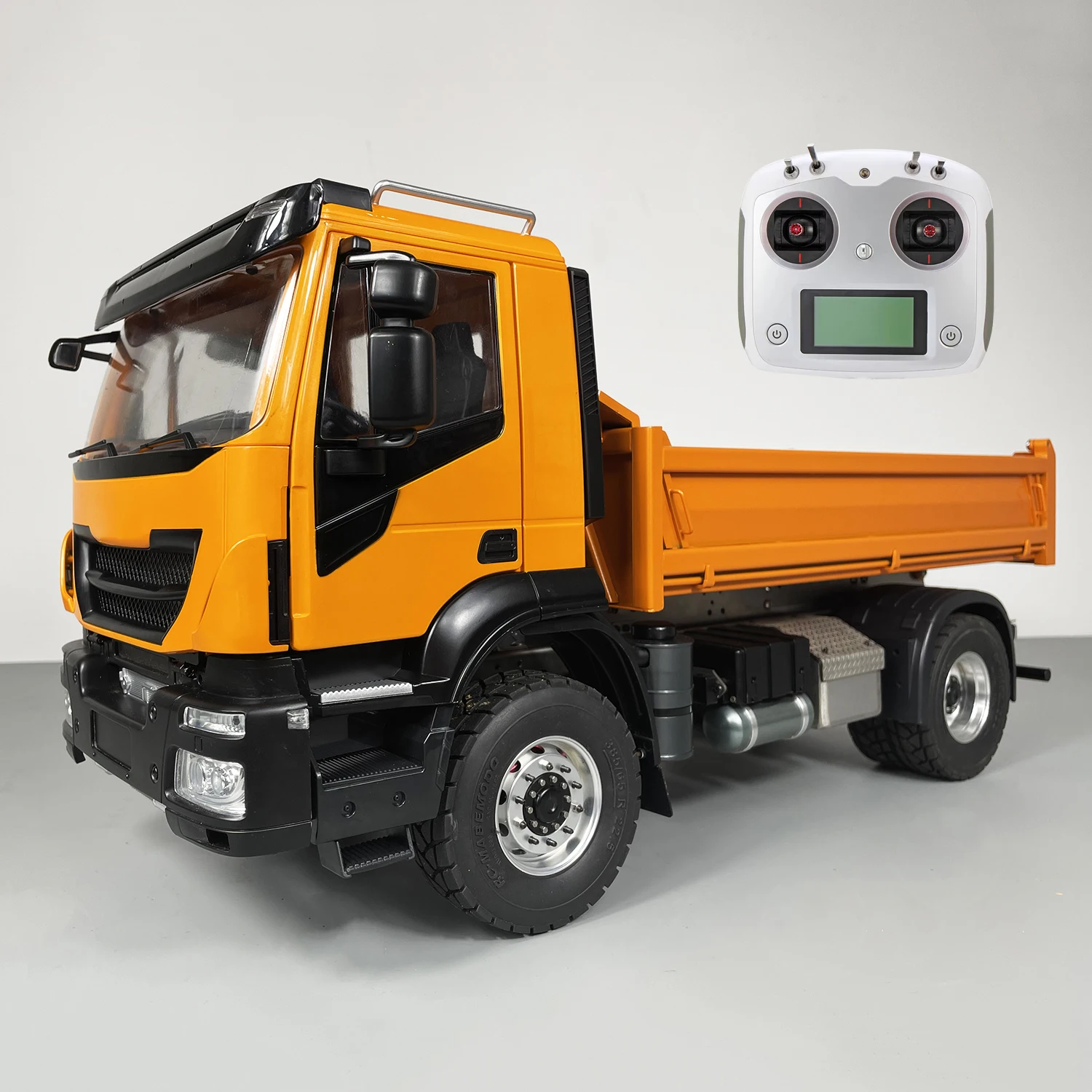 4x4 RC Truck 1/14 Hydraulic RC Dump Truck with Differential Lock Light and Sound Syste Memote Control Car Model Toys for Boys