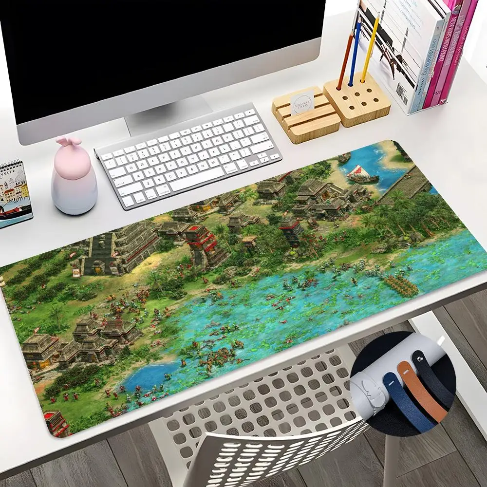 Age Of Empires Mouse Pad Mouse Pad Gamer Large Size Office Desk Protector Mat 600x300 PU Leather Waterproof video games Desktop