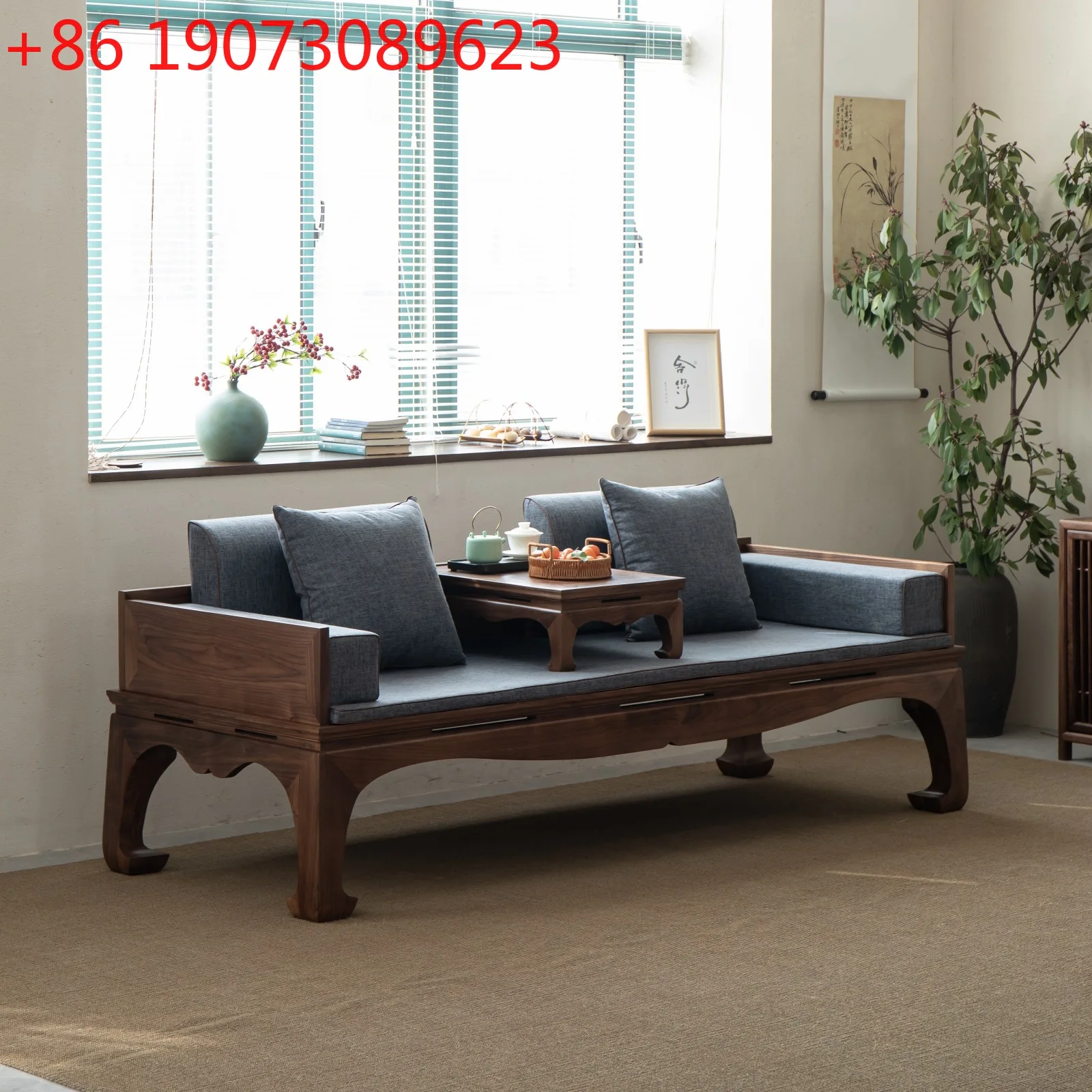 

Новая китайская кровать Arhat, диван из массива дерева, мебель для гостиной Ming, дзен, старый вяз, кровать Arhat