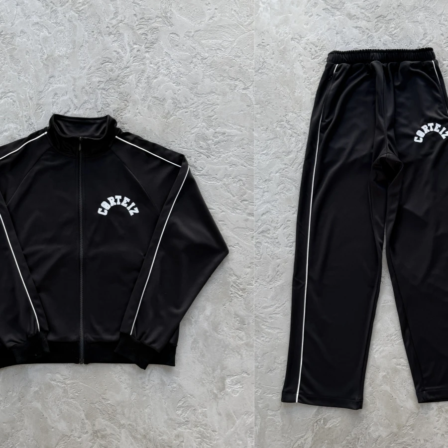 

Повседневный комплект спортивной одежды для мужчин и женщин, весенне-осенний воротник-стойка, свободный крой, удобный комплект Bla ARCH TRA SET от Tagôt