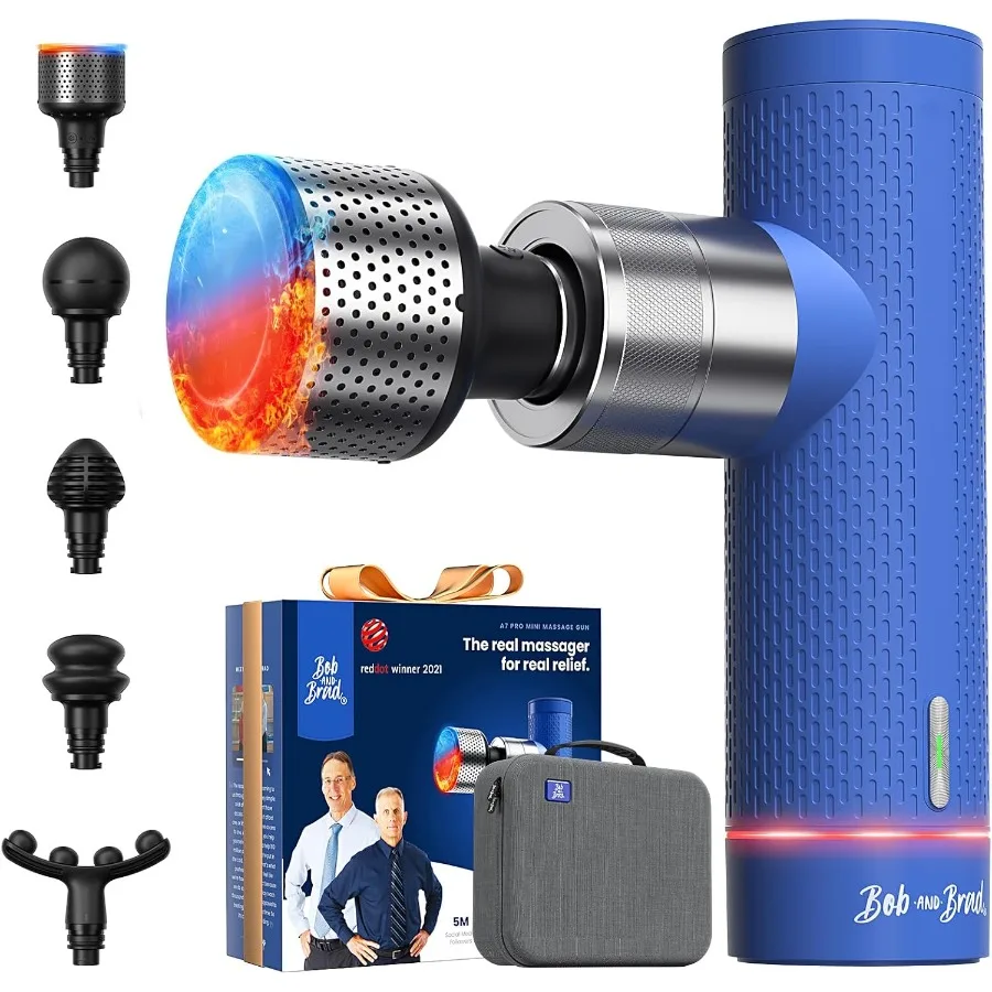 A7 Pro Massage Gun Deep Tissue Percussion Massager with Heat and Cold Therapy 11mm Amplitude 40lbs Stall Force Quiet Muscle Rel