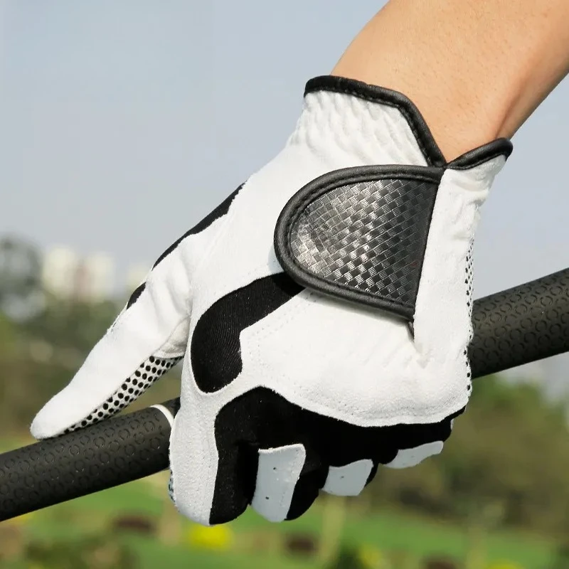 for Golf Gloves Men Microfiber Cloth Left Hand Single Non Slip Granular Sports Gloves