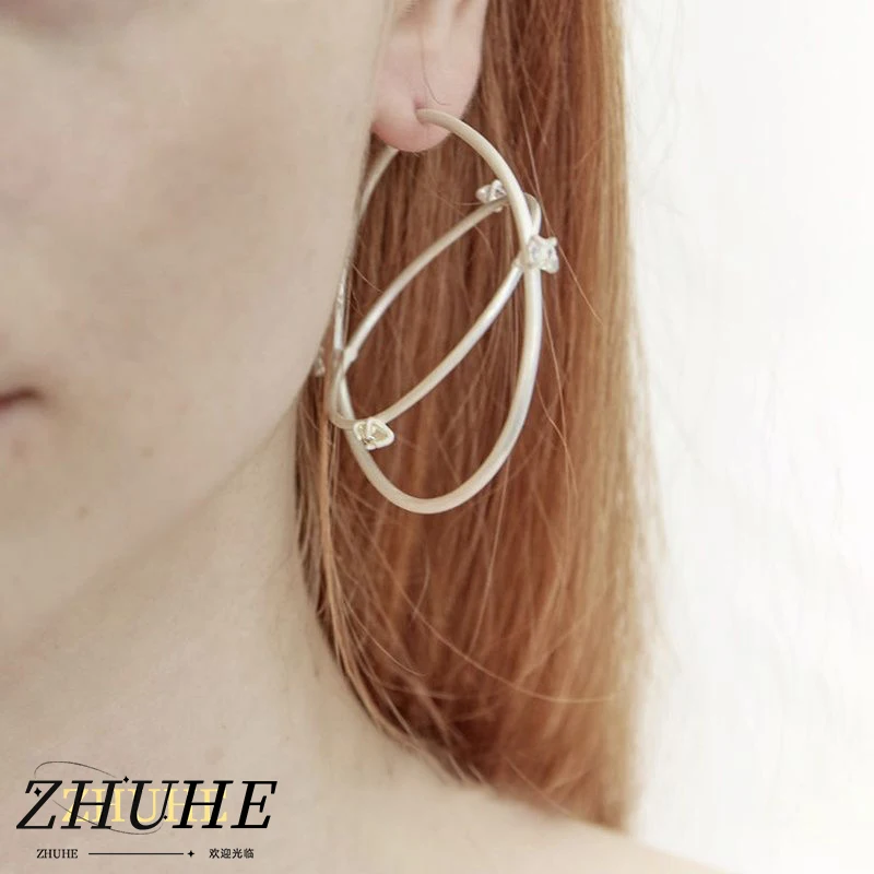 

2024 New Folded Hoop Earrings Vintage Style Men's And Women's Jewelry Party Gifts