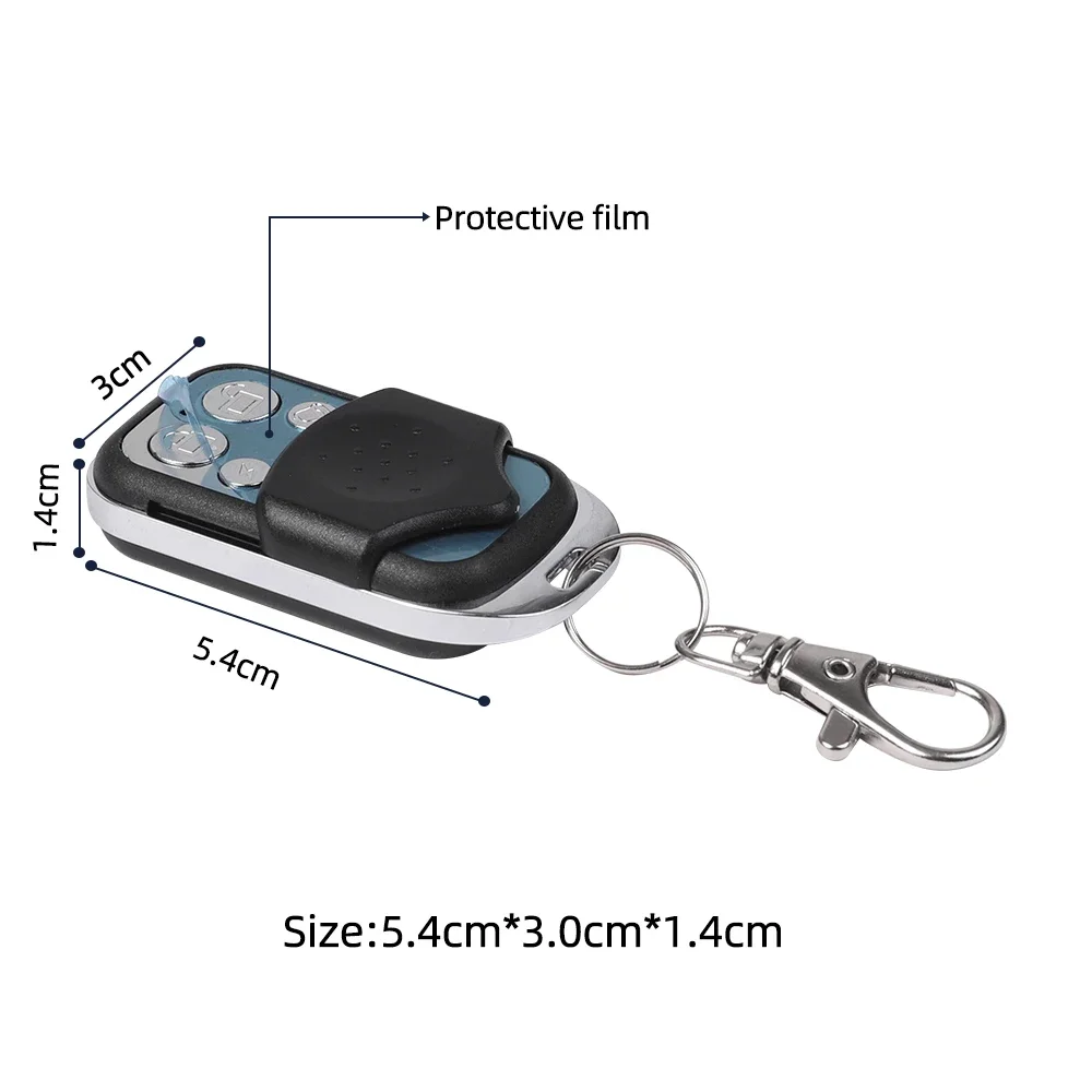 433MHz Remote Control 4 Button Transmitter Duplicator Garage Door Opener Key for Cloning Garage Gate Door Car Remote