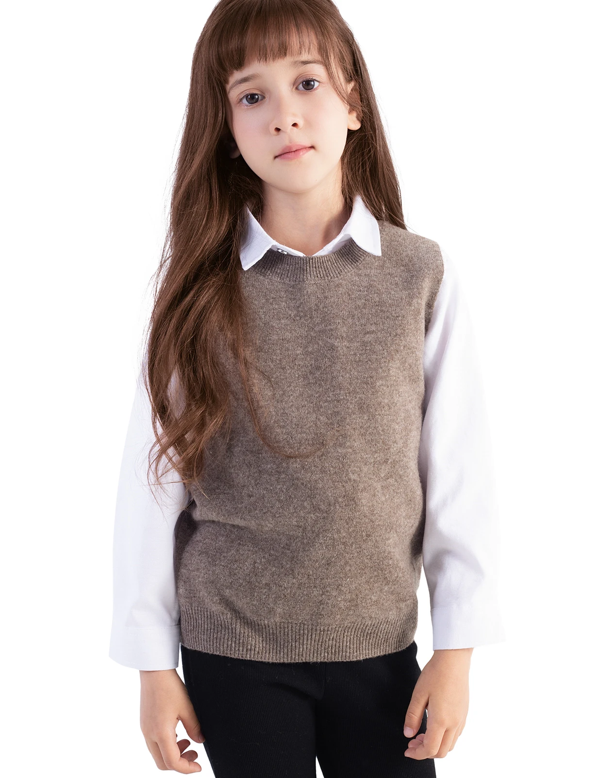 Boys Girls 100% Merino Wool Sweater Fall Winter Kids Mock Neck Long Sleeve Seamless Pullovers Children Top Child Woolen Sweaters view 5