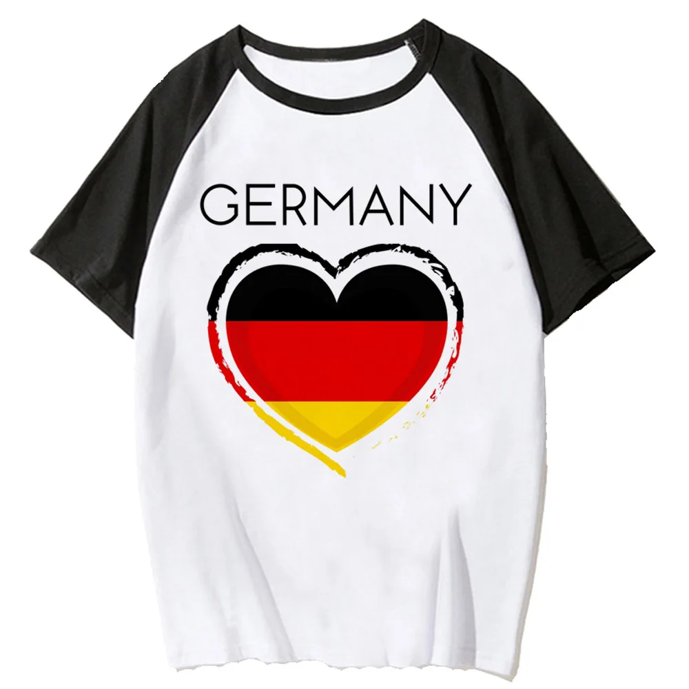 Germany Tee women streetwear top girl manga funny y2k clothes