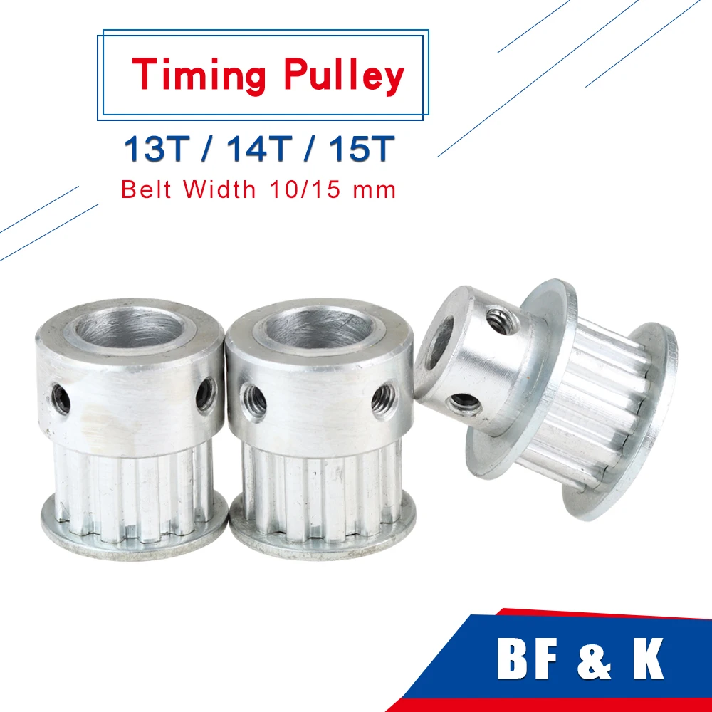 13T 14T 15T Toothed Pulley XL Teeth Pitch 5.08 mm Belt Width 10/15 mm Alloy Pulley Wheel Bore Size 5/6/6.35/7/8/10/12/14/15 mm