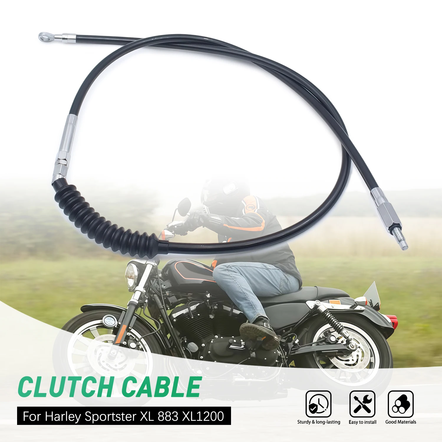 

For Harley Sportster XL883 XL1200 Super Low 2002-2012 2013 2014 Motorcycle Part Throttle Cable Wire Brake Clutch Cable Wire Line