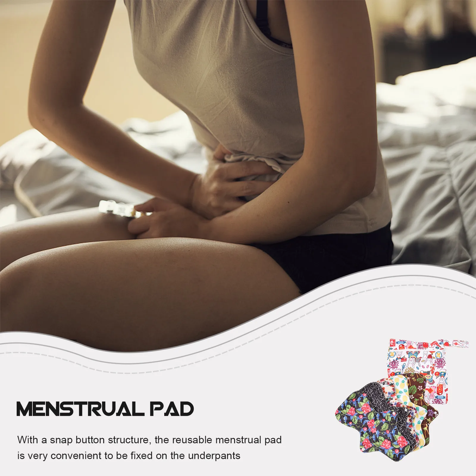 

Sanitary Towels Woman Napkin Washable Menstrual Pads for Women Reusable Cotton Period