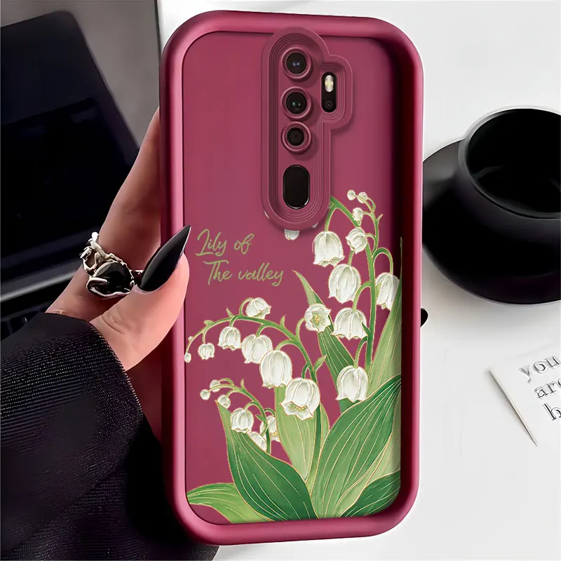 Luxury Fashion Flowers Pattern Phone Case For OPPO A98 A93 A60 A31 A57 A15 A7 A5 A1 Camera Lens Protection Silicone Soft Cover