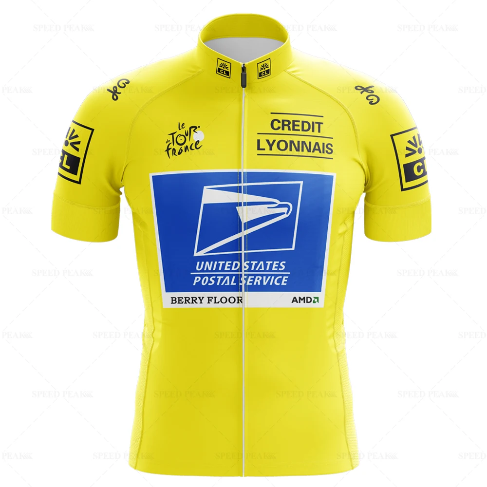 Cycling Jersey Men short sleeve Set Retro Bib Men\'s Short Sleeve yellow Bike Clothing Bicycle Summer Sportswear Triathlon Retr