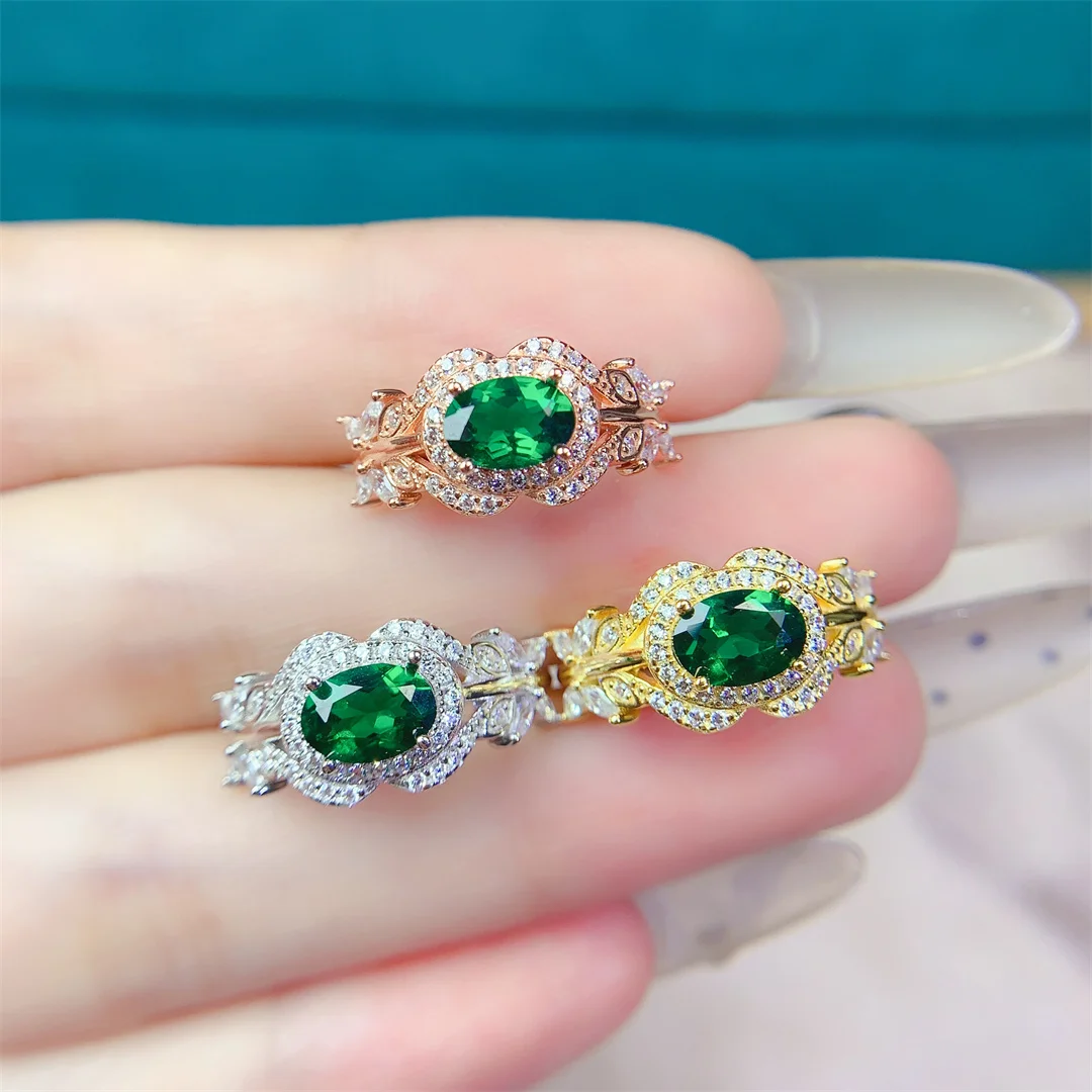 

Elegant Handmade Diopside Ring Lustrous S925 Silver Trendsetting Gift Premium Jewelry Artisan Crafted Beauty