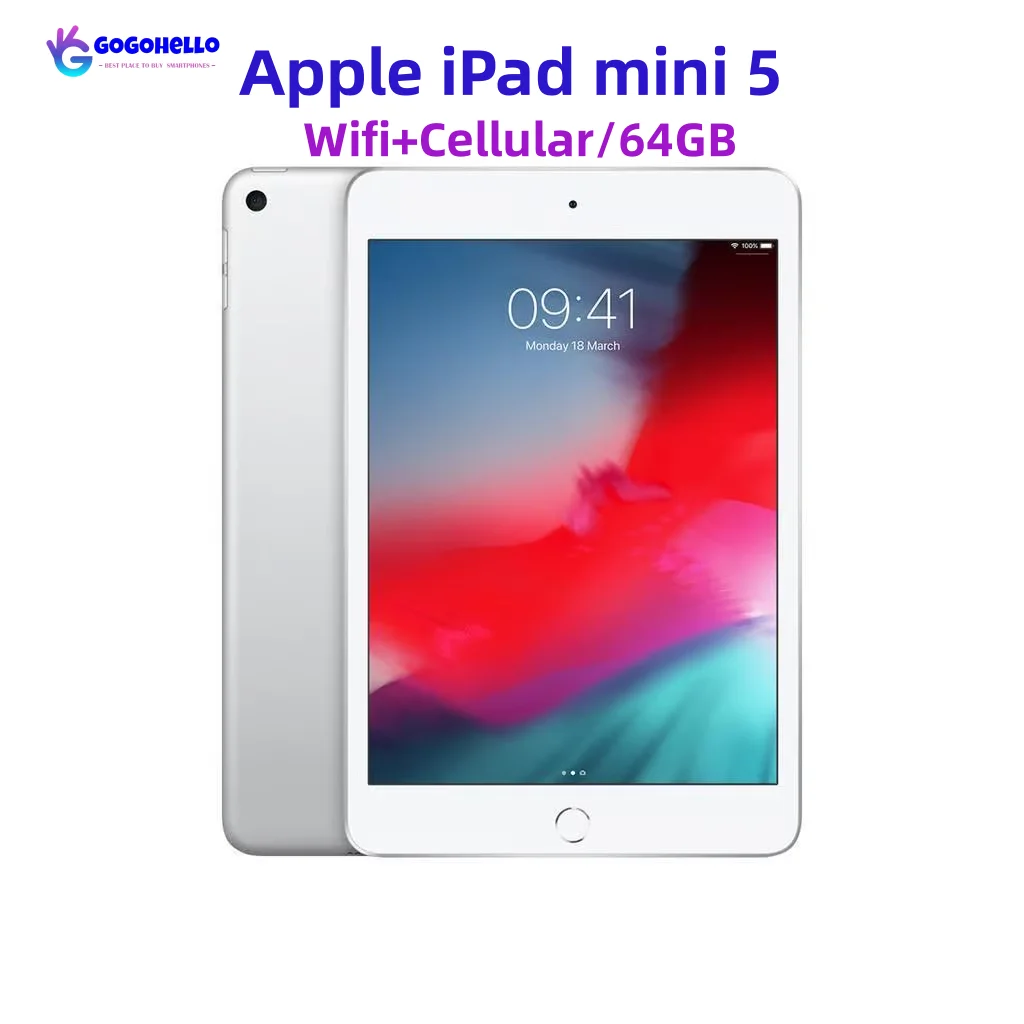 Apple-Tablette iPad Mini 5 Débloquée d'Origine, avec Wifi et Cellulaire, 64 Go, 3 Go de RAM, 2019 Pouces, IPS LCD, Apple A12 Bionic, 7.9, Nouvelle Collection 97%