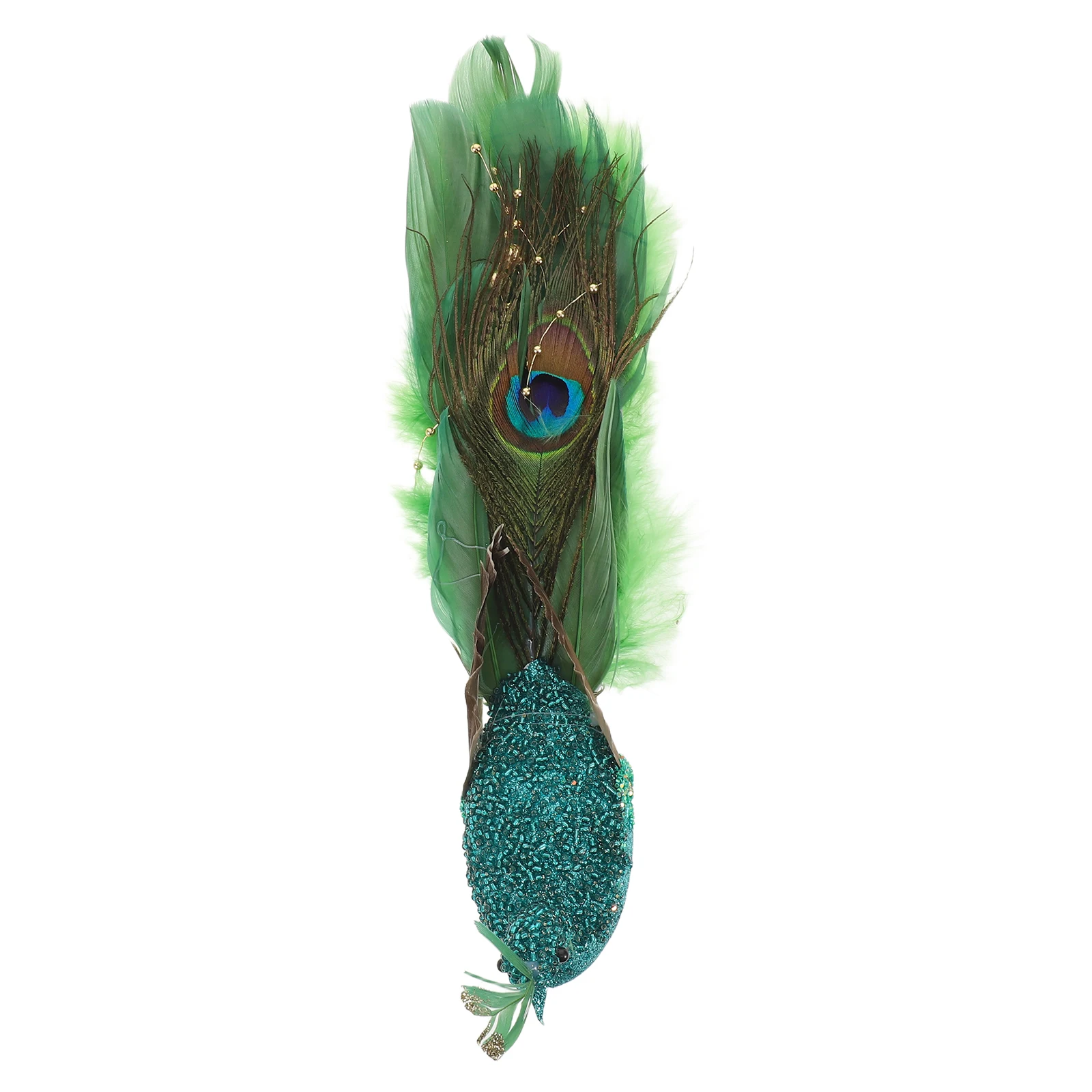 

Christmas Peacock Decoration Bird Figurines Home Accessories Green Tree Ornaments