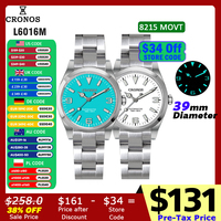 Cronos EX Diver Mechanical Men Watch 39mm Automatic Sapphire Glass Bushed Bracelet 10ATM  L6016