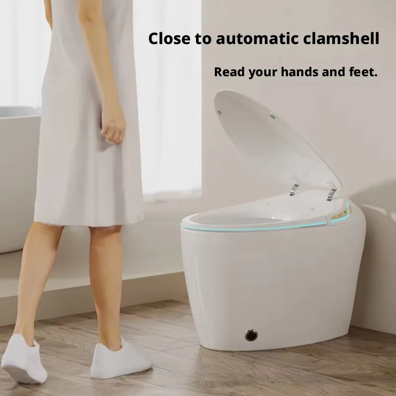 All One Fully Automatic S-Trap Remote Control Double Flush Round Home Smart Bidet Wc Sensor Toilet Heating Automatic OEM