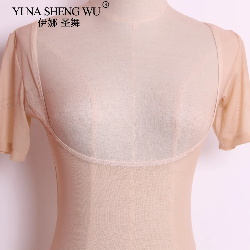 Tops de baile de gasa de agua, soporte para el pecho, manga corta, ropa de danza del vientre, ropa de danza del vientre, ropa de una pieza