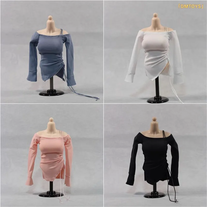 

DMTOYS DF081 1/6 Female Soldier Single Shoulder Drawstring T-shirt Clothing Model Fit 12'' Action Figure Body In Stock