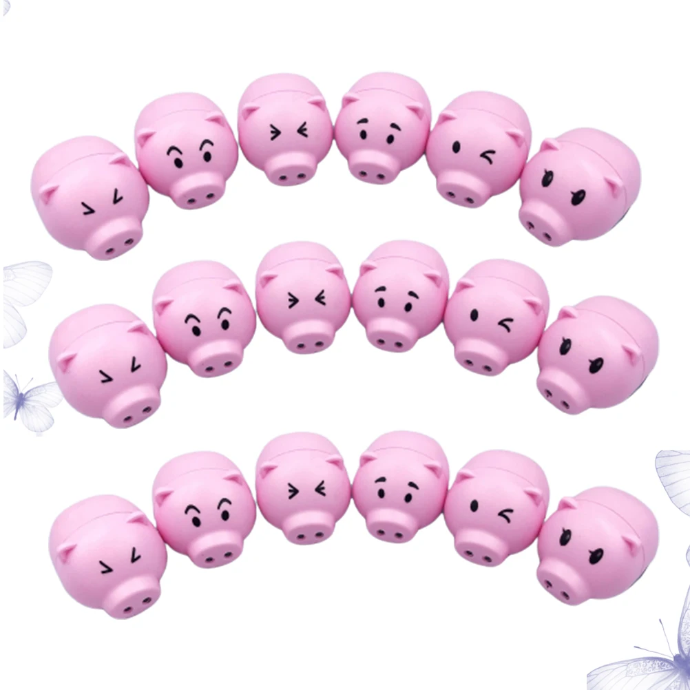 

18 Pcs Toy Mini Pig Back Rider Car Toys Pull Inertia Animal Kid Models Pink Child