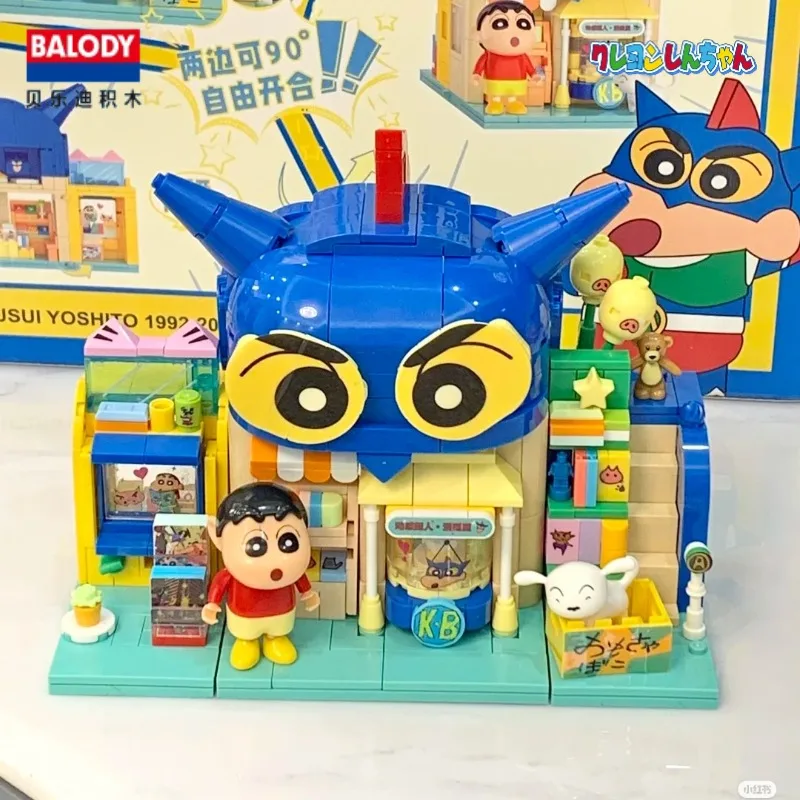 BALODY Blocos de Construção Crayon Shin Chan Ação Kamen Pequenas Partículas Menino Menina Montagem Modelos de Brinquedo Acessórios Presentes de Festival