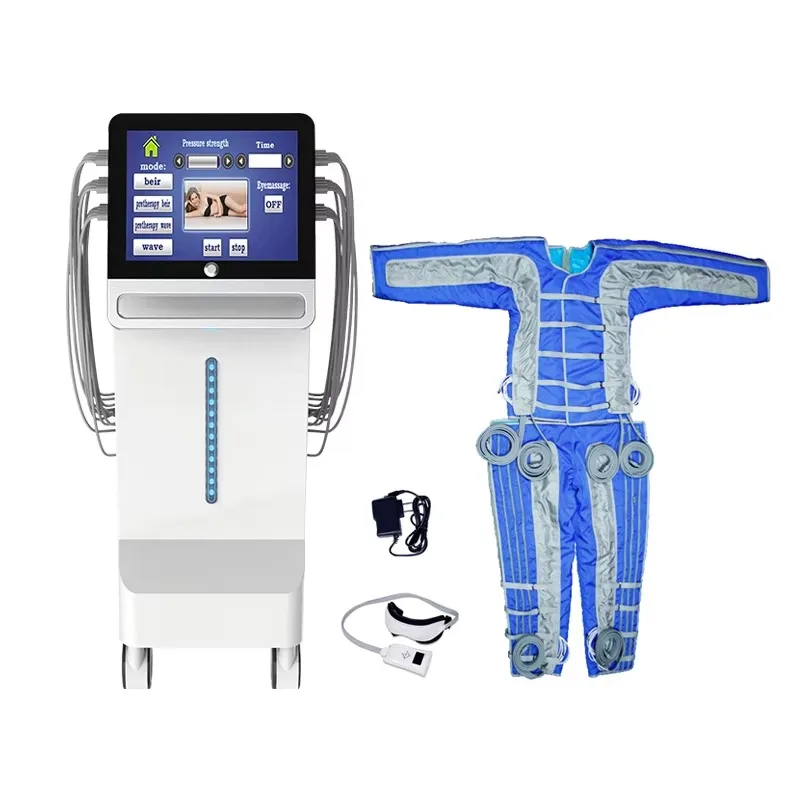 Pressotherapy 24 air Bags Body Lymphatic Drainage Slimming Heating Suit Pressotherapy Beauty Machine