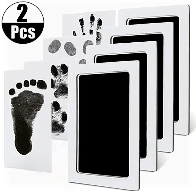 1/2PC Baby Care Non-Toxic Handprint Footprint Imprint Kit Baby Souvenirs Casting Infant Footprint Ink Pad Infants Clay Toy Gifts