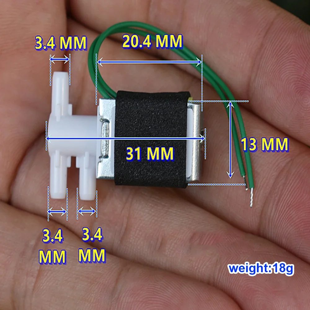 Normally Closed 2-Position 2-Way Air  Valve DC 9V-12V Electromagnetic Valve Instrument Equipment Electric Control Air Valve