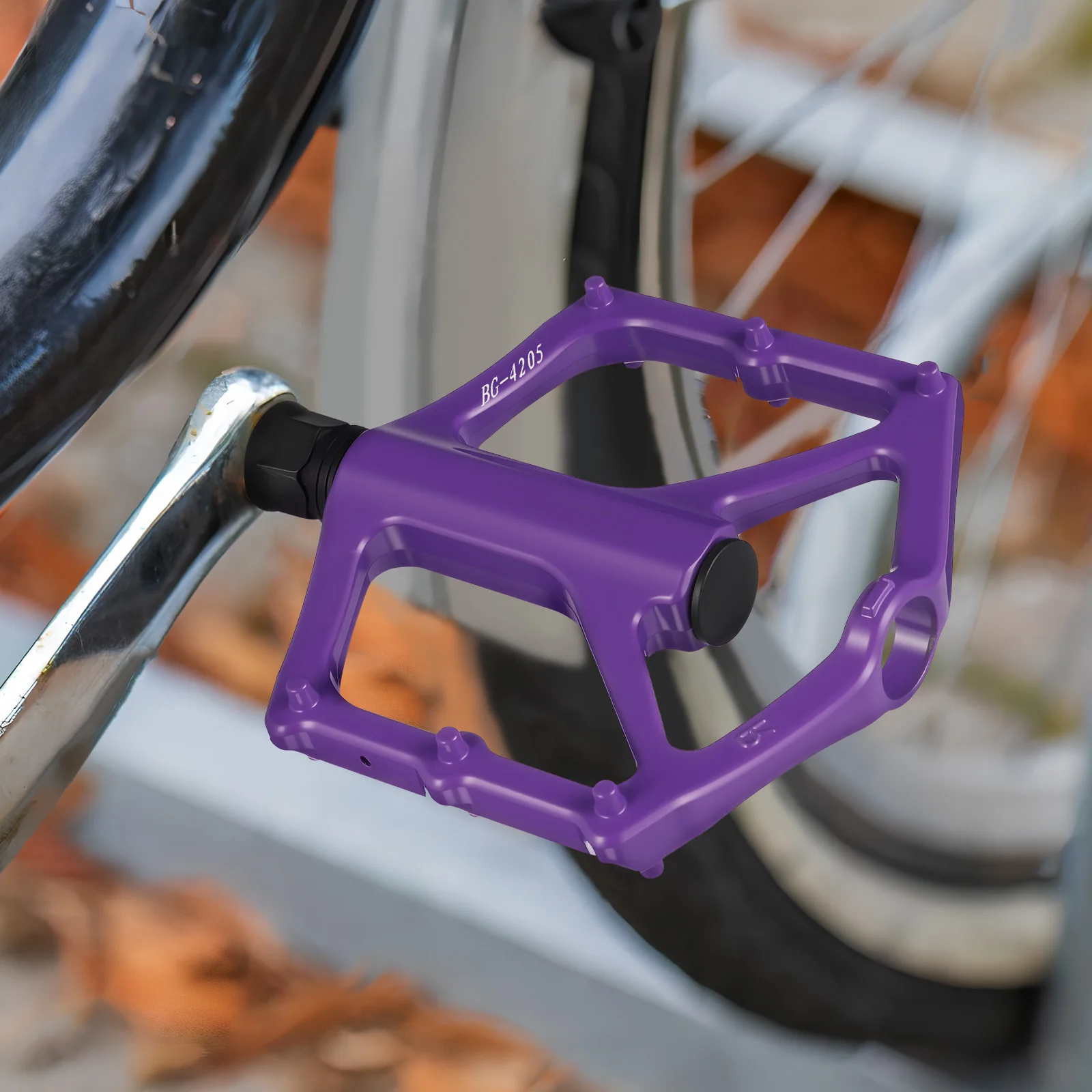 

1Pair Aluminum Pedals Nonslip Flat Design for Mountain Road Bikes Durable Grip Cycling Accessories Replacement