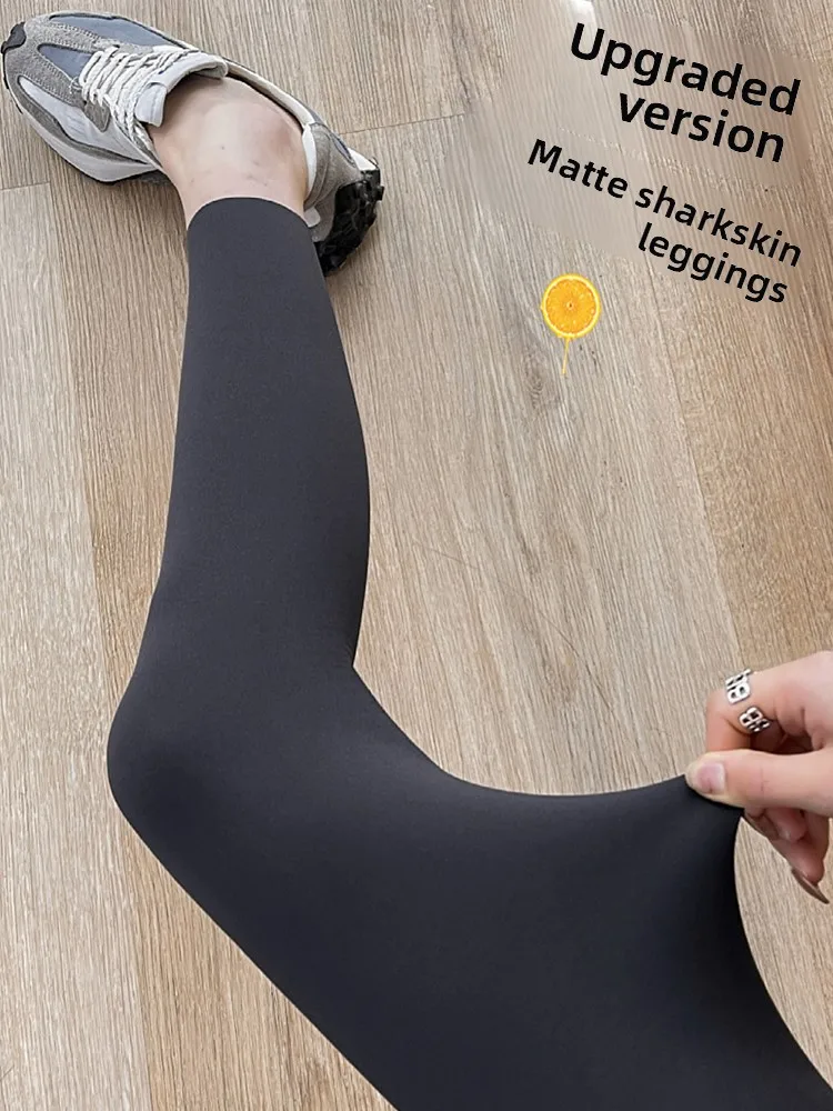 

High Waist Yoga Sharkskin Pants Women's Fitness Yoga Capri Pants Thin Model Abdomen Lifting Buttocks Shaping Trousers