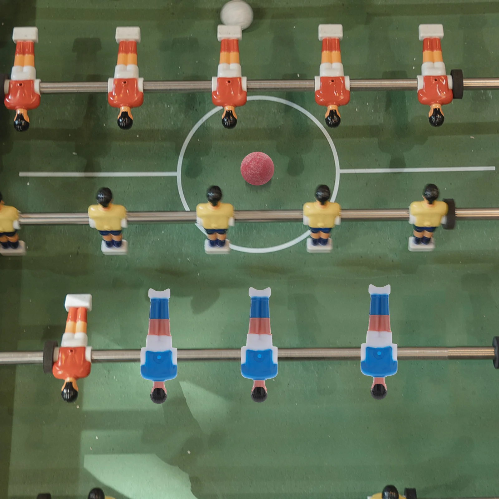 

10Pcs Mini Foosball Table Soccer Player Figures Resin Replacement Parts Set Desk Soccer Player Accessories Portable Table