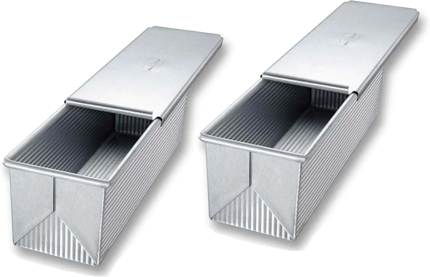 

Large Pullman Loaf Pan with Cover Set of 2, Aluminized Steel Nonstick Baking for Bread
