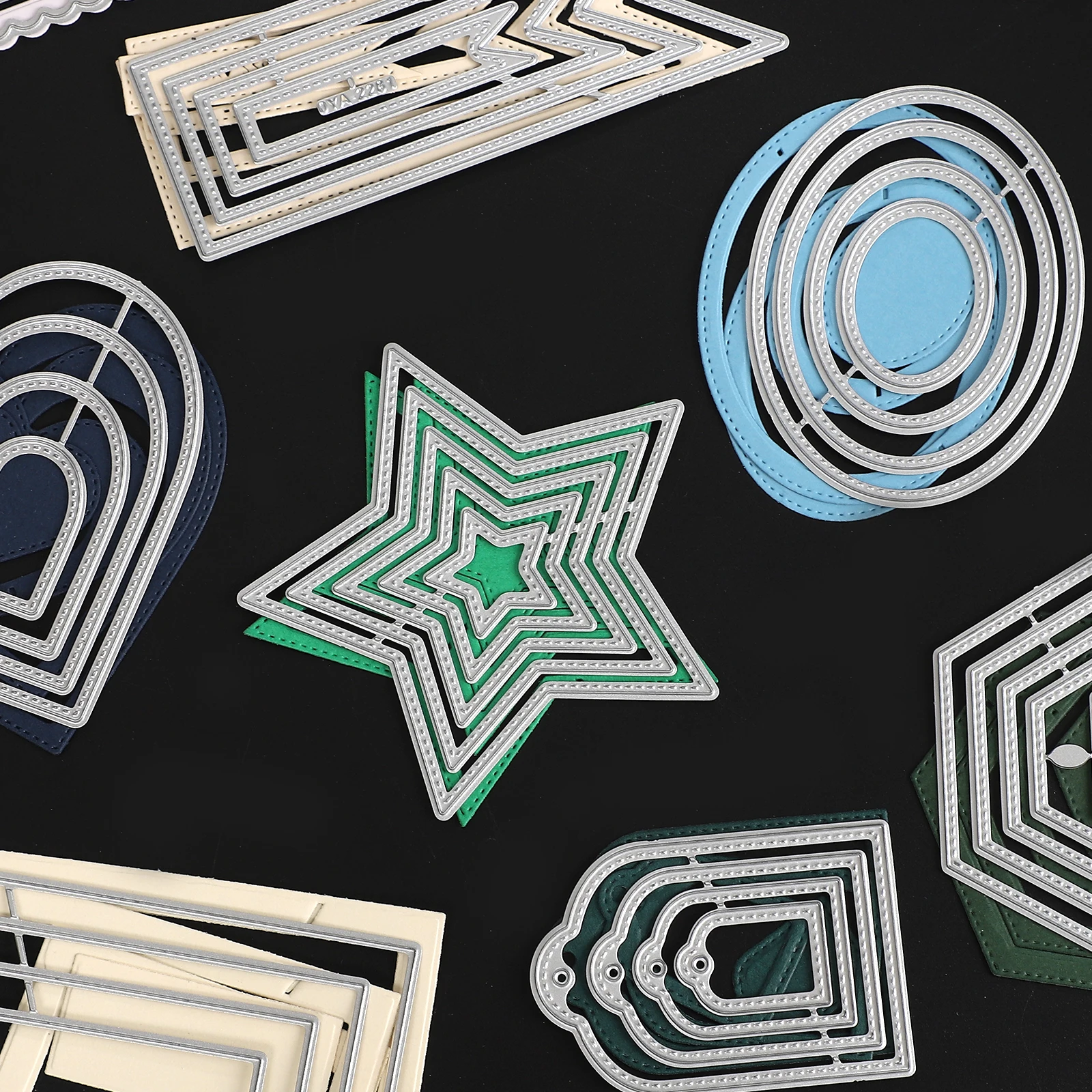 إطار قاعدة عتيق، حدود مجوفة، قالب قطع المناظر الطبيعية الهندسية، مواد مجلة إبداعية ذاتية الصنع، مستلزمات الطلاب، أدوات مكتبية