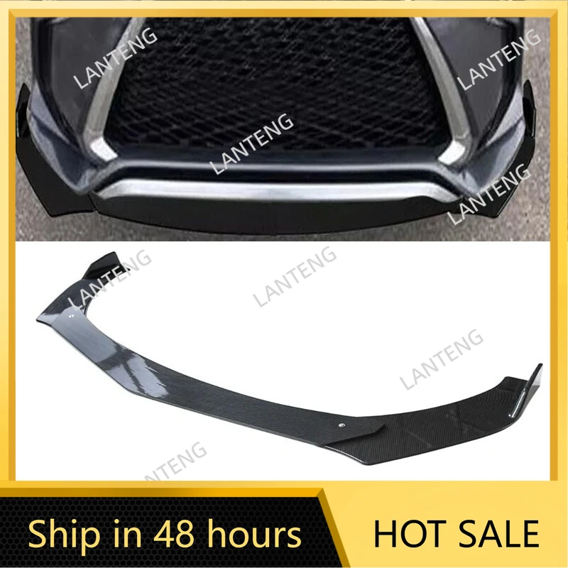 Car Front Bumper Lip Body Kit Splitter For L-exus RX350 RX450 16-21 Black Spoiler Diffuser Deflector Protector Cover Auto Parts