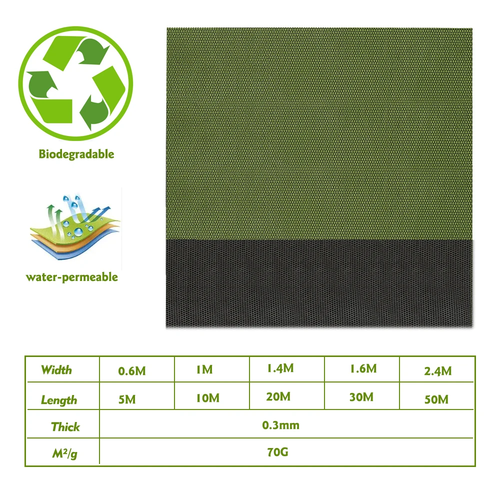 0.3mm Environmentally Friendly Weed Barrier Fabric Agricultural Orchard Ground Protect Cover for Garden Landscape Weed Control