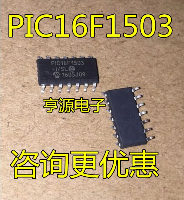 

10 шт. оригинальные новые PIC16F1503 PIC16F1503-I/SL 8-битный MCU SOIC-14