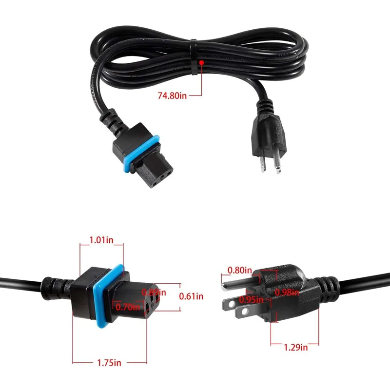 58984402L Black Pool Cleaner Power Cord  Parts Fit for Maytronics Dolphin Pool Cleaners,Replacement 5898412LF, 58984402LF