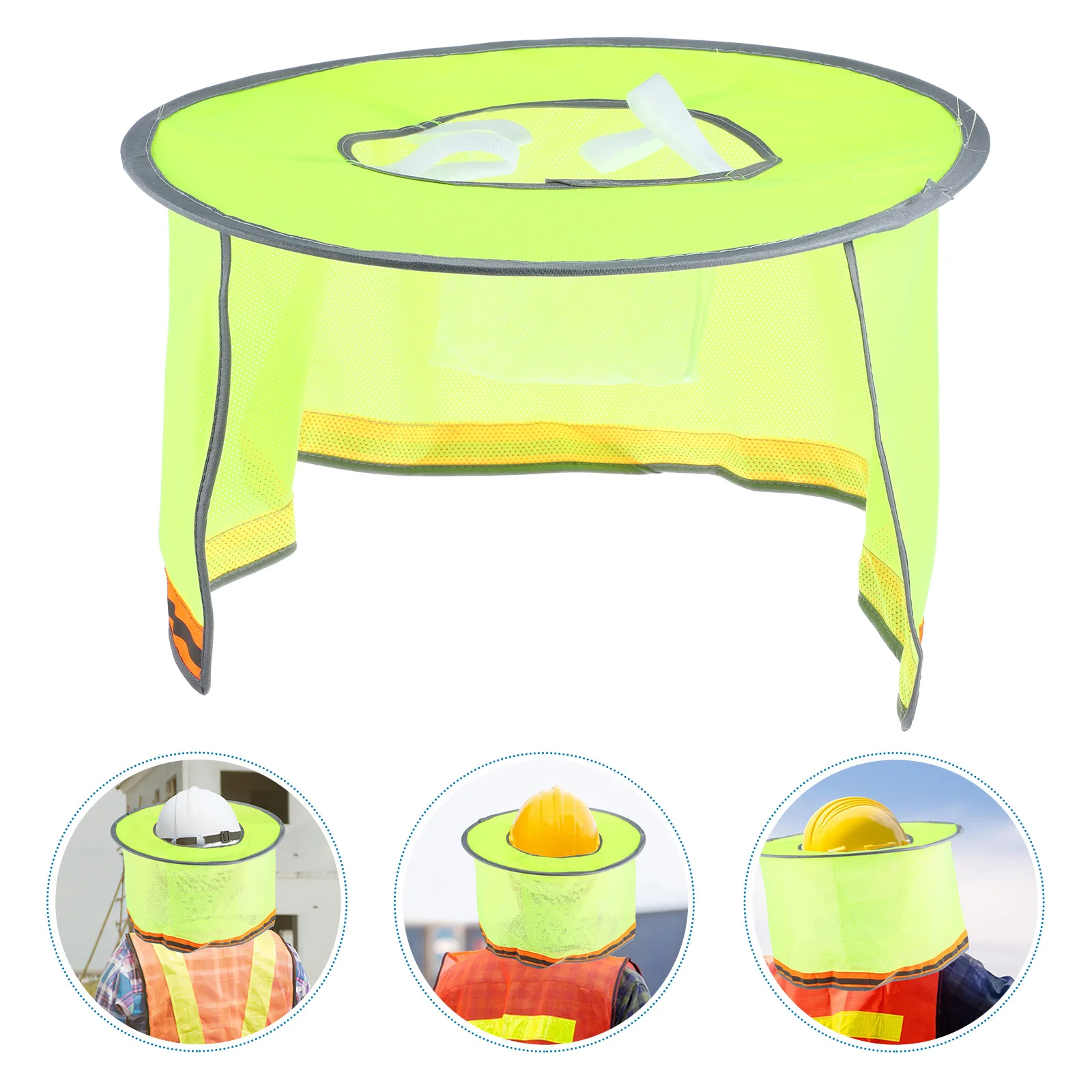 

1pc Cooling Hard Hat Sun Shade Neck Visor Full Brim Shockproof Reusable Mesh Accessory for Men Outdoor Workers