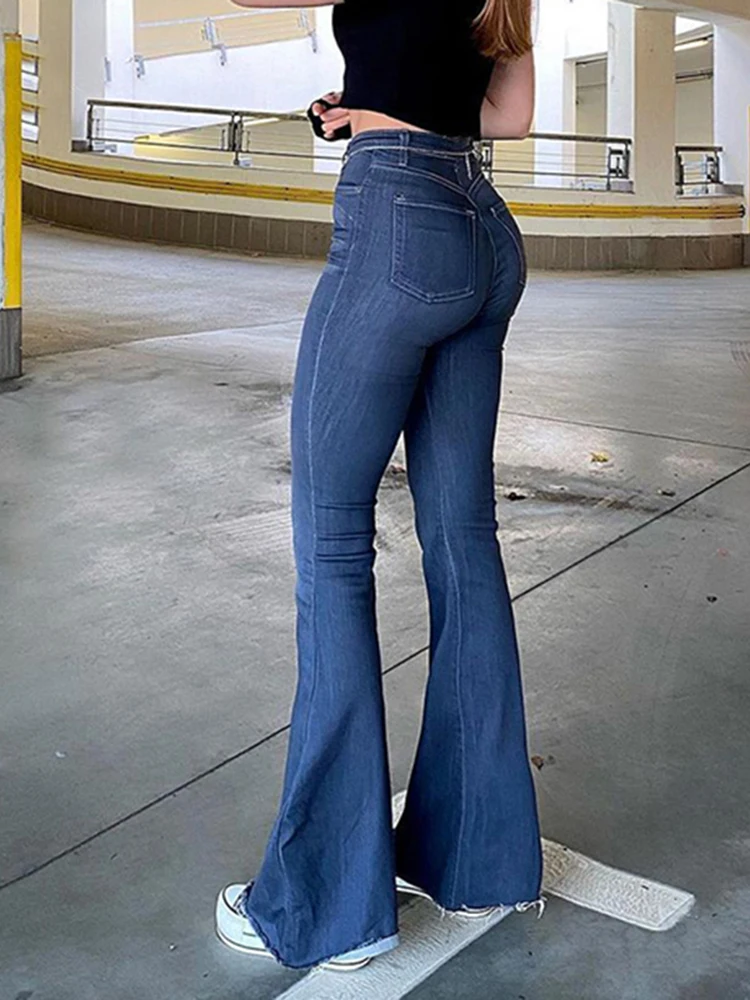 Streetwear Y2k High Waisted Jeans Autumn Vintage Clothes Skinny Jeans Women Fashion Casual Jean Femme Mom Wide Leg Trousers