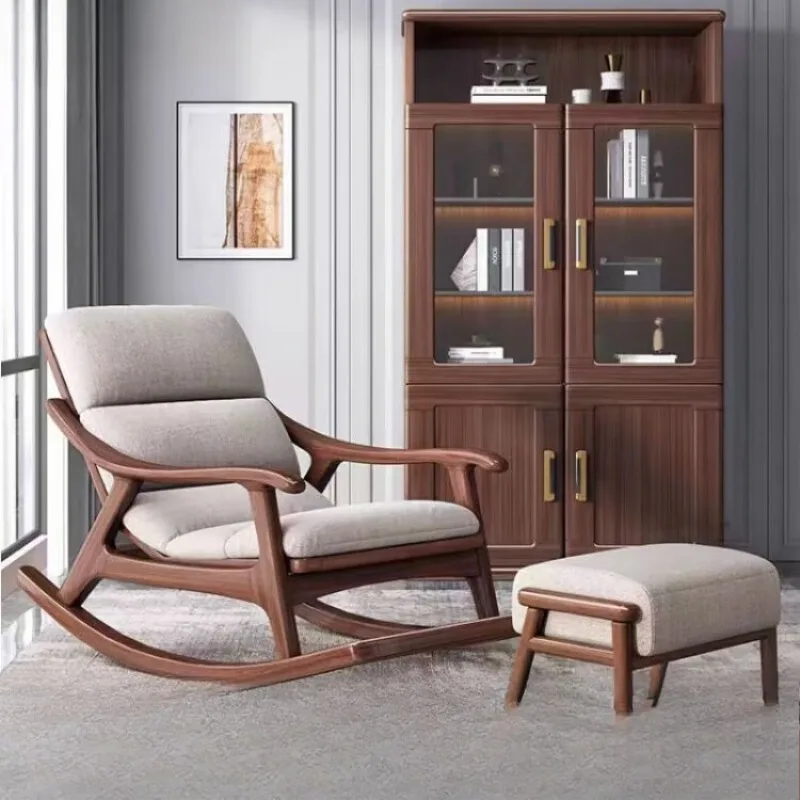 

Light luxury living room adult Chinese solid wood elderly nap recliner