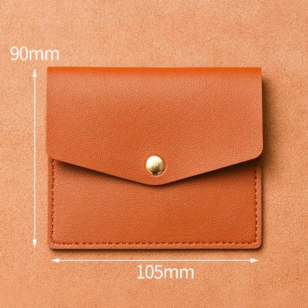 حافظة بطاقات عالمية متعددة الفتحات بلون سادة من جلد البولي يوريثان، محفظة جلدية للرجال والنساء