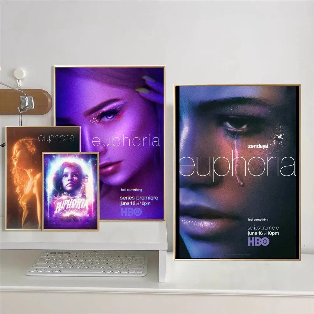 Euphoria Season Party Series Whitepaper Poster Waterproof Paper Sticker Coffee House Bar Aesthetic Art Wall Painting