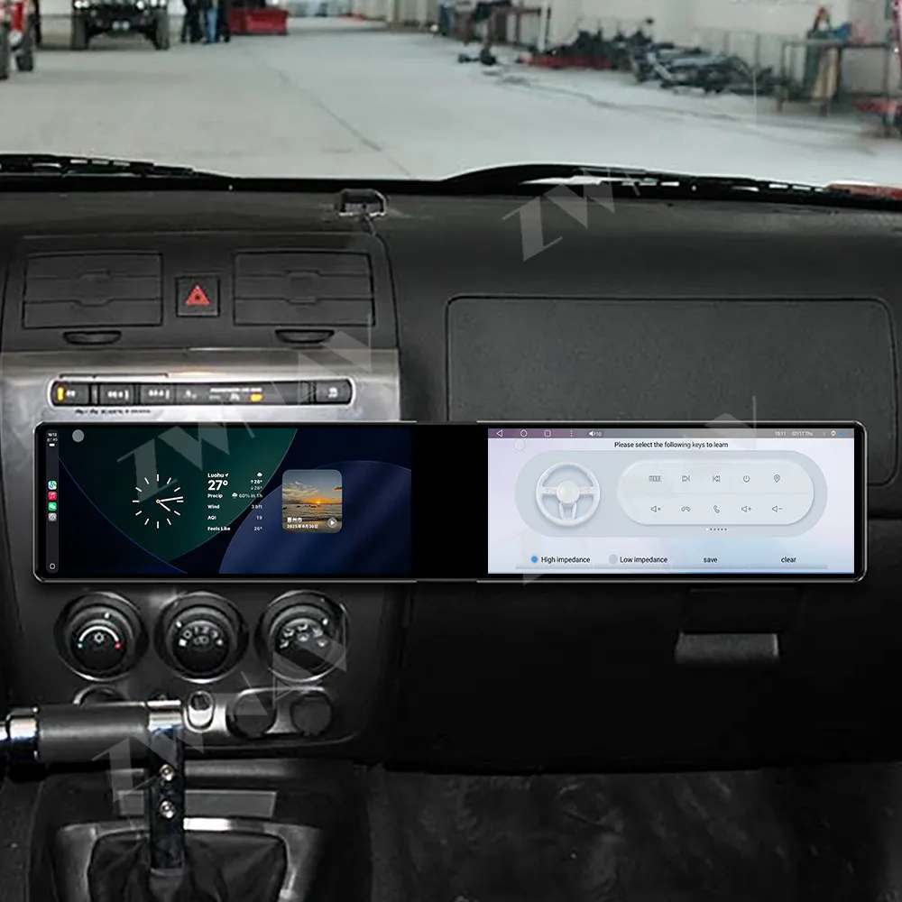 Acessórios para Interior de Carro Android 13 Tela Dupla HD de 12.3 Polegadas para Volkswagen Bora 2008-2012 Central Multimídia GPS Automotiva