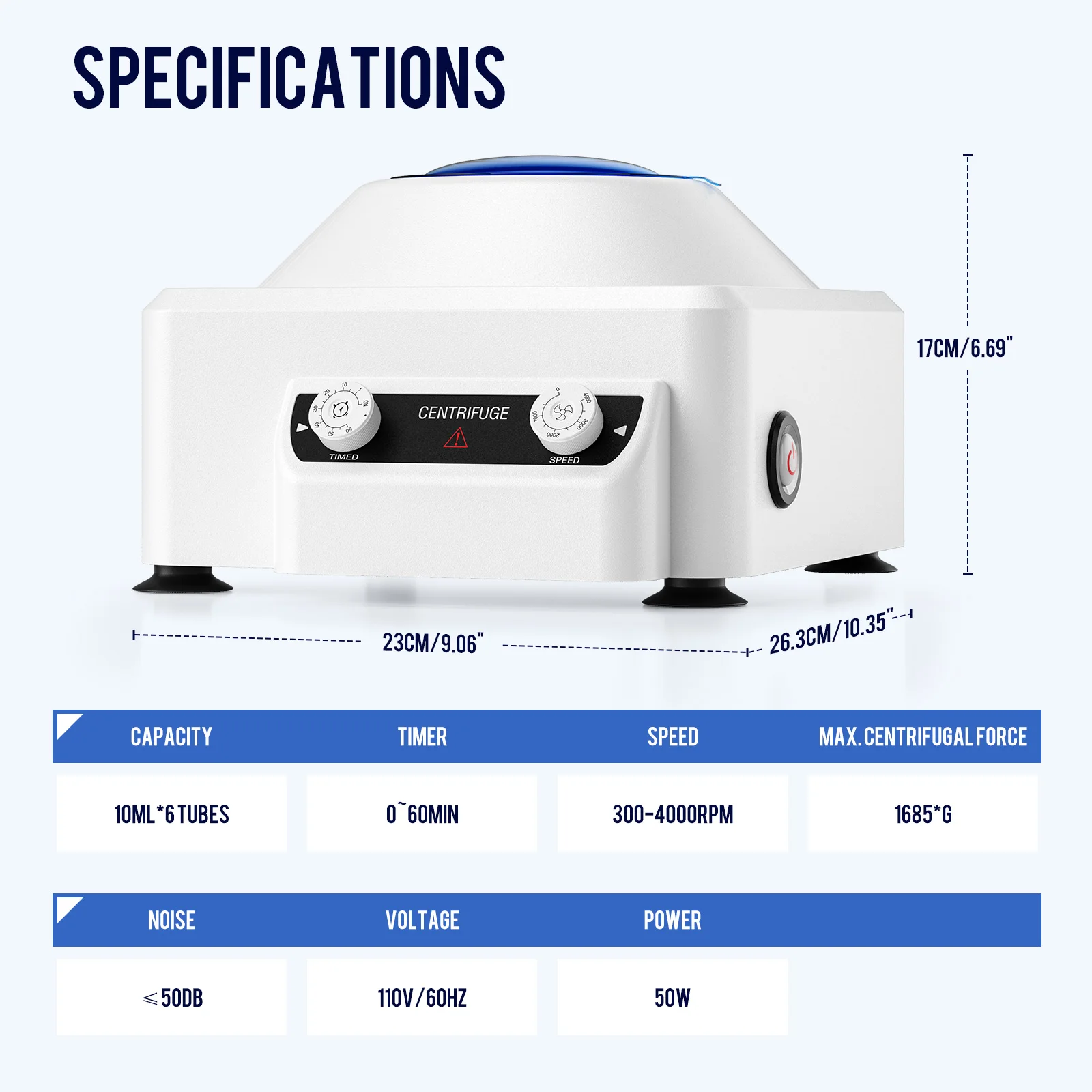 EU/UK Laboratory Electric Centrifuge Time Speed Control 300~4000rpm 1685g 6*100ml EU US Plasma Serum PRP PRF Separate Machine