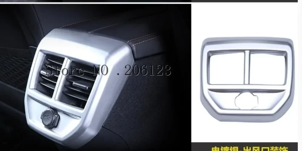 2017 2018 2019  for Peugeot 5008 3008 GT Intimate Accessories Stainless Steel Rear Air Conditioning Exit Decoration Car Cover