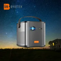 BYINTEK UFO U80 Mini Portable Handel Design DLP Projector 15000mAh Battery Powered 3D 4K Projector for Camping Party Outdoor